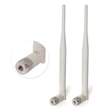 4G LTE 3dbi White SMA Male Antenna (2-Pack) Compatible with 4G Router Gateway Remote Controller DTU Gate Opener Switch Mobile Cell Phone Signal Booster Trail Wildlife Game Hunting Camera