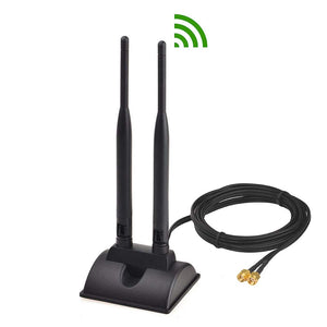 Dual Band WiFi 2.4GHz 5GHz 5.8GHz Antenna 6dBi RP-SMA Male MIMO Antenna Compatible with TP-Link ASUS Rosewill Fenvi Intel PC Wireless Mini PCI Express WiFi Adapter PCIE Network Cards Router