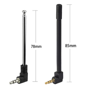 Eightwood FM Antenna Replacement Kit 4 Section Telescopic Antenna + Mini FM Radio Antenna with 3.5mm Plug Connector for Bose Wave Music System Indoor Stereo Receiver etc.