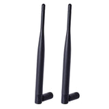 WiFi 2.4GHz 5GHz 5.8GHz 8dBi RP-SMA Male Dual Band Antenna (2-Pack) for Wireless Mini PCI/PCIE Card USB Adapter WiFi Adapter Wireless Network Router Wireless Range Extender Security Camera