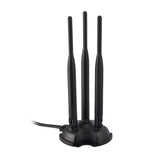 2.4GHz 5GHz Dual Band WiFi Antenna with 3 RP-SMA Male Connector Magetic Base for WiFi Wireless Router Mobile Hotspot PC Wireless Mini PCI Express WiFi Adapter PCI-E WiFi Card