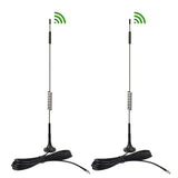 4G LTE 7dBi Magnetic Base External TS9 Antenna (2-Pack) Compatible with Verizon AT&T T-Mobile Sprint Netgear MiFi Mobile Hotspot Router USB Modem Jetpack AirCard AC791L AC815S AC770S LB1120