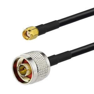 Low Loss RPSMA to N Cable N Male to RPSMA Male Connector with RG58 Coaxial Cable for Ham Radio WiFi Router Yagi Antenna Extension Cable 26Ft