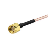 Low Loss RP-SMA Male to Female Bulkhead Connector with RG316 Wire Extension Coaxial Cable for FPV Antenna 90mm