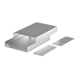 Aluminum Project Box Electronic Enclosure Case for PCB Board DIY, 4.32" x 2.82" x 1.13"(LWH) Symmetrical Split Body with Stripped Sides Box