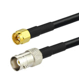 Eightwood Low Loss SMA to BNC Cable BNC Female Jack to SMA Male Plug Connector with RG58 Coaxial Cable 3.6ft 110cm