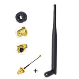 Eightwood 1 x 6dBi 2.4GHz/5GHz Dual Band WiFi RP-SMA Antenna + 1 x 5cm U.fl/IPEX Cable for Wireless Routers Mini PCIe Cards Network Extension Bulkhead Pigtail PCI WiFi WAN Repeater