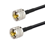 UHF PL-259 Male to UHF PL-259 Male RG58 Cable 50cm/20 inch for VHF UHF CB Ham Radio Amateur Radio Transceiver FM Transmitter Linear Amplifier Lightning Arrester Antenna Switch Power SWR Meter