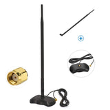 Dual Band WiFi 2.4GHz 5GHz 5.8GHz 9dBi Magnetic Base RP-SMA Male Antenna for Wireless Mini PCI Express WiFi Adapter PCIE Network Card USB Adapter WiFi Router Booster Extender Security Camera