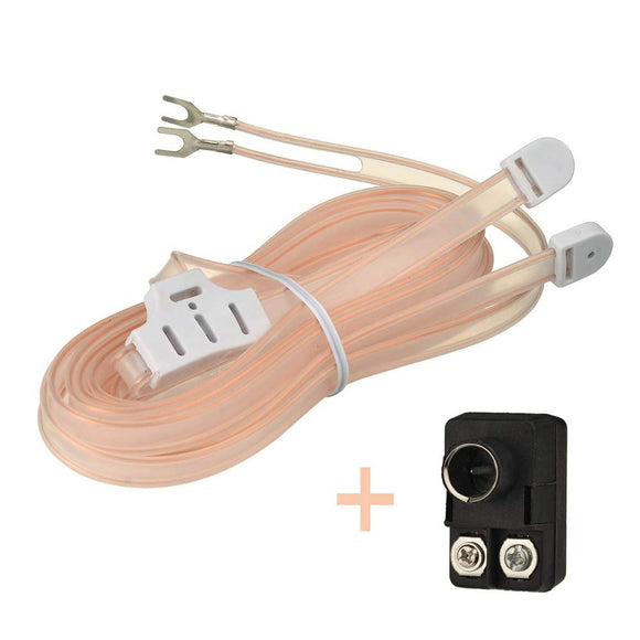 Toiot FM Antenna Indoor Radio Antenna T formation cable Plug Transformer Balun 75/300 ohm IEC TV PAL Adapter 2 kit for Enhances FM Stereo Reception