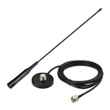 Dual Band VHF UHF 136-174MHz 400-480MHz Magnetic Base CB Radio Antenna,5m Cable PL-259 Male Soft Whip Antenna for Vehicle Car Truck SUV RV CB Ham Two Way Radio Amateur Radio Mobile Transceiver