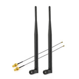 900MHz Antenna Kit 3.5Dbi External Omni Rubber Duck Indoor Antenna with RP-SMA Connector + IPX U.fl to RP-SMA Cable Pigtail for Cell Phone Signal Booster Router Security Camera PCIe Cards 2Pcs