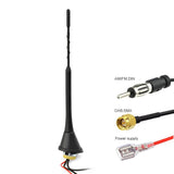 DAB+ Antenne Digital Radio AM/FM Kombi SMA Stecker DIN Male Adapter Auto Radio Antenne Fahrzeug Dachmontage Signal Amplifier 500cm 16.4ft mit Flexible 23cm Stab DAB Antenne für Pioneer Clarion Kenwood Alpine JVC