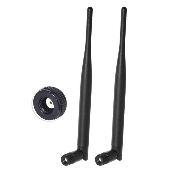 WiFi 2.4GHz 5GHz 5.8GHz 8dBi RP-SMA Male Dual Band Antenna (2-Pack) for Wireless Mini PCI/PCIE Card USB Adapter WiFi Adapter Wireless Network Router Wireless Range Extender Security Camera