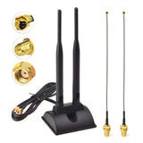 Eightwood 2.4GHz 5GHz Dual Band WiFi Antenna RP-SMA Male Connector with IPEX IPX U.FL Mini PCI to RP-SMA Female Cable 6¡± (2-Pack) for PCI-E WiFi Network Card USB WiFi Adapter Wireless Router Hotspot