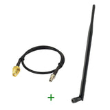 5dBi 4G LTE Antenna SMA Male Connector Rubber Duck Omni-directional 700-2100MHz & SMA Female Bulkhead to TS9 Male Antenna Cable 11''for ZTE Hotspot WiFi Router Mobile Broadband (pack of 2)