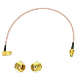 SMA 4G Antenna Cable SMA Connector SMA Bulkhead Female to SMA Male Right Angle Coaxial Cable RG316 30cm 1ft for 3G 4G Antenna WIFI Antenna GSM DVB-T DAB+ Car Radio