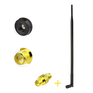 900MHz 3G 4G Antenna Kit 9Dbi External Omni Rubber Duck Antenna with RP-SMA Connector + RP-SMA Female to Female Adapter for Cell Phone Signal Booster Router Security Camera