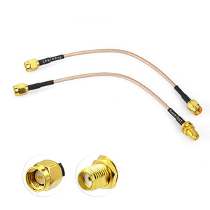 RF Coaxial SMA Male to Male/Female Bulkhead Connector Straight Pigtail Cable RG316 15cm (6inches) 2pcs for SDR Antenna Ham Radio