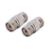 UHF SO-239 Female Jack to UHF SO-239 Female Jack 50 Ohm Copper Coaxial Connector Adapter Converter (2-Pack) for CB Radio Ham Radio Two Way Radio Amateur Radio Mobile Transceiver FM Transmitter