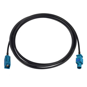 Fakra Z Female to Male Water Blue Vehicle Antenna Extension Cable 2m Compatible with Car Head Unit Stereo GPS Navigation FM AM Radio Sirius XM Satellite Radio 4G LTE TEL Telematics Bluetooth