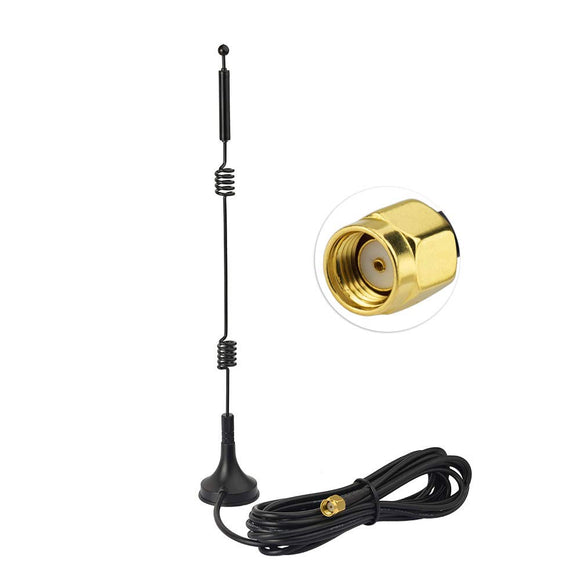 WiFi Antenna RPSMA 2.4G / 5G / 5.8G Wifi Aerial 12dBi RP-SMA Adapter Magnetic Base RG174 Cable 3m Compatible for Wifi Camera Wifi Card Wireless PCI Cards Wirelesse Wifi Router Bluetooth