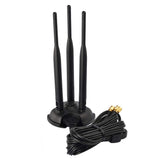 2.4GHz 5GHz Dual Band WiFi Antenna with 3 RP-SMA Male Connector Magetic Base for WiFi Wireless Router Mobile Hotspot PC Wireless Mini PCI Express WiFi Adapter PCI-E WiFi Card