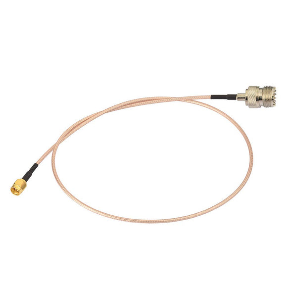 Eightwood SO239 to SMA Cable SMA Male to UHF SO-239 Female Connectors 2ft(60cm) Low Loss Jumper Cable Extension for Handheld Radio Antenna