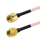 SMA Cable SMA Male to RP-SMA Male RG316 6inch 15cm DIY External Wifi Antenna Extension Cable 2Pcs for 4G Antenna Wifi Card Wireless PCI Cards Wirelesse Router Bluetooth MULTIWAY