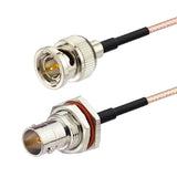 Eightwood BNC Cable 3G/HD SDI Cable(30cm 75Ω) bnc Male to Female Extension Coaxial Cable for Cameras and Video Equipment，Supports HD-SDI/3G-SDI/4K/8K，SDI Video Cable (Straight,1Pcs)