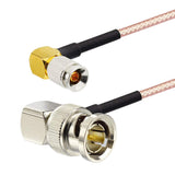 Eightwood HD-SDI hard disk video ecorder cable DIN 1.0/2.3 Right Angle to BNC 75ohm for Blackmagic BMCC BMPC HyperDeck Kameras 5ft(150cm)