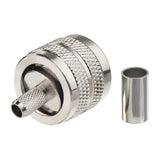 Eightwood PL-259 Connectors Crimp PL 259 UHF Male Plug RF Coaxial Connector for LMR-195 RG142 RG400 RG58 Coax Cable 2Pcs