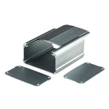 Eightwood Aluminum Project Enclosure Box Electronic Case for PCB Board DIY- 4.32" x 3.74" x 2.17"(LWH) Split Top with Pre-assembled Extrusion Box