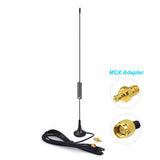 100MHz-1800MHz 1090MHz UHF VHF HF 5dBi Magnetic Base SMA Male MCX Antenna for RTL SDR Software Defined Radio Aviation ADS-B Receiver USB Stick Dongle Handheld RF Explorer Spectrum Analyzer