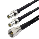 FME Male to Dual TS9 Male Antenna Adapter Splitter Jumper Cable 6 inch for 4G LTE Antenna Router Mobile Hotspot