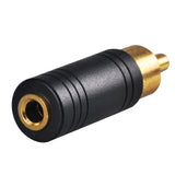 3.5mm-RCA Headphone Adapter 3.5mm Jack to RCA plug straight RF Adapter 3.5mm Jack Stereo Audio Adapter 5pcs