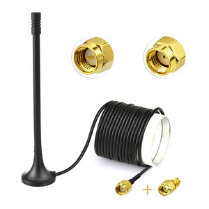 850/1900/900/1800/2100MHz 3G Antenna Kit 3.5Dbi External Omni Antenna with SMA Magnetic Mount Extension Cable + SMA Female to Female Adapter for Signal Booster Router Security Camera