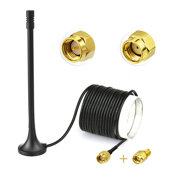 850/1900/900/1800/2100MHz 3G Antenna Kit 3.5Dbi External Omni Antenna with SMA Magnetic Mount Extension Cable + SMA Female to Female Adapter for Signal Booster Router Security Camera