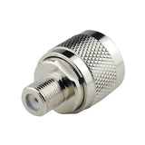 N Male to F Female RF Coaxial Adapter Connector 2pcs Zinc Alloy N Plug to F Jack Adapter Used Wi-Fi Antenna, Telecom, Coaxial Cable, LMR, Wireless LAN Devices, CCTV