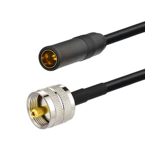 PL259 UHF Male to Motorola FM/AM Female Extension Lead 12" Coax Cable RG58 for Radio Antenna