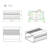 Eightwood Aluminum Project Enclosure Box Electronic Case for PCB Board DIY- 4.32" x 3.74" x 2.17"(LWH) Split Top with Pre-assembled Extrusion Box