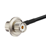 UHF PL-259 Male to UHF SO-239 Female Right Angle Bulkhead Mount RG58 Cable 20 feet for Vehicle Car SUV Truck CB Radio Ham Radio Two Way Radio Amateur Radio Mobile Transceiver FM Transmitter