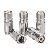 SO239 Connector Crimp SO-239 UHF Female Jack RF Coaxial Connector for LMR400 Coax Cable 5Pcs