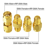 SMA Female/Male to RP-SMA Female/Male RF Coaxial Coax Adapter Connector Kit