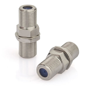 F Female to F Female Bulkhead Connector 2pcs F Type Coupler Extension Video Cables Adapter RF Coaxial Connector