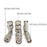 BNC Adapter Kit BNC Male/Female to Male/Female RF Coax Coaxial Connector Kit 6 Pcs