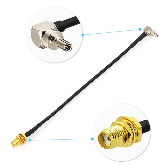 4G Antenna SMA Cable 4G LTE CRC9 Male Right Angle to SMA Female Bulkhead Antenna Extender Cable RG174 6inch 15cm 2pcs for 4G Router 2G 3G 4G LTE Antenna UMTS Mobile Broadband