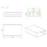 Aluminum Project Box Electronic Enclosure Case for PCB Board DIY, 4.32" x 2.82" x 1.13"(LWH) Symmetrical Split Body with Stripped Sides Box