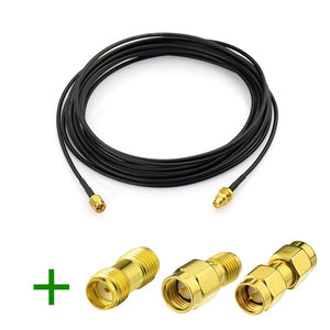 Toiot SMA Antenna Wifi Cable SMA Male to SMA Bulkhead Female Adapter Connectors 5m Extension Cable 4 kit for 4G/3G Lte Wlan FPV Homematic CCU2 CC1101 Huawei Router Wireless CB Ham DAB Radio Baofeng