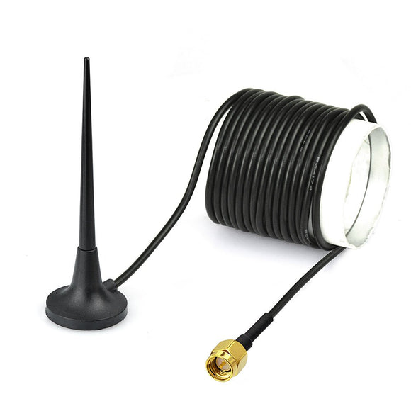 GSM 3G 4G LTE Antenna SMA Male Connector Magnetic Base with Extension Cable 9.8Ft 850/900/1900/1700/2100Mhz